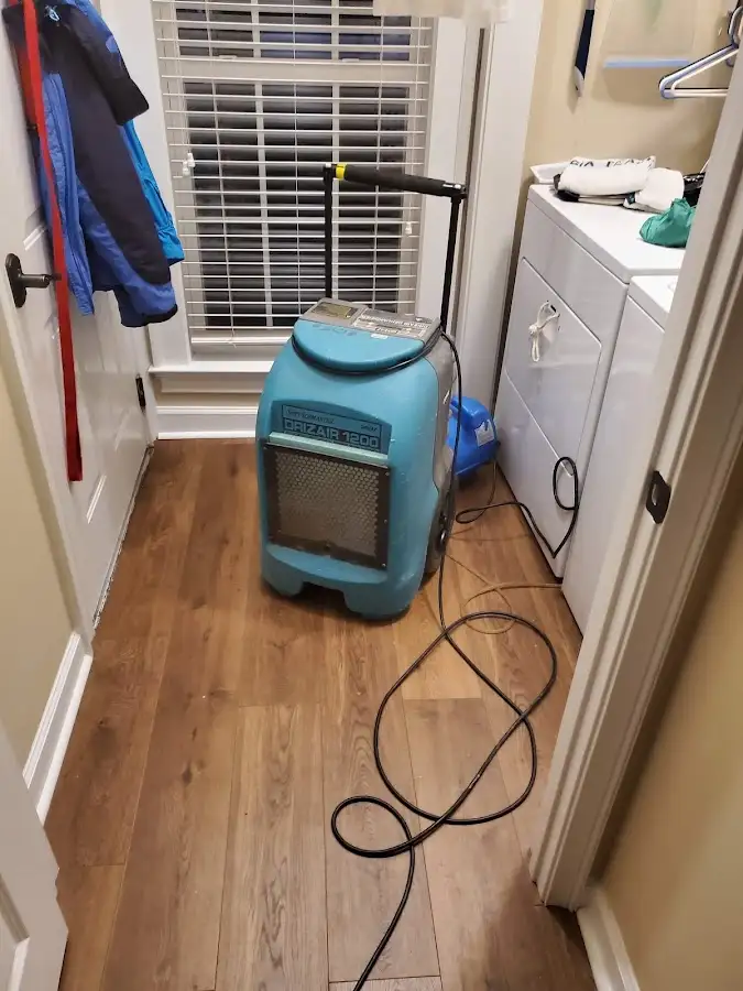 Commercial dehumidifier deployed for Flood Damage Cleanup in Manchester-by-the-Sea