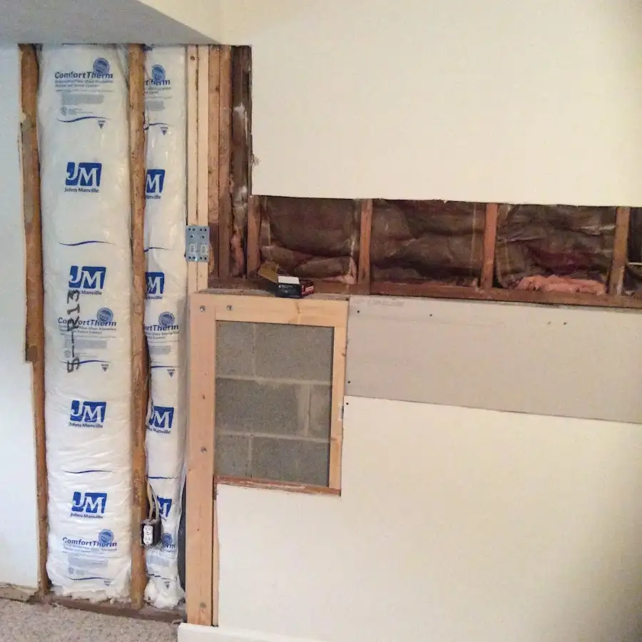 Wall insulation replacement during Contents Cleaning & Restoration in Manchester-by-the-Sea